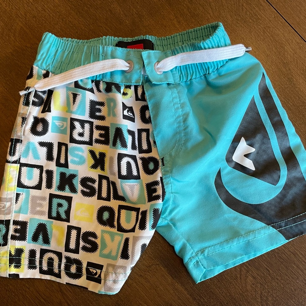 Baby boy quiksilver 3-6 month swim trunks